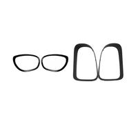 Juego de molduras para faros delanteros y traseros, color negro brillante, compatible con BMW Mini Cooper Countryman F60 2015-2019, marco de luz trasera.(4PCS Front Rear Set)