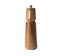 Juego de molinillo de sal y pimienta de madera operado a mano con control de precisión de grosor para granos de pimienta, sal marina y mezclas de condimentos (signo P)