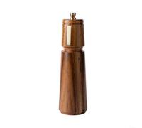 Juego de molinillo de sal y pimienta de madera operado a mano con control de precisión de grosor para granos de pimienta, sal marina y mezclas de condimentos (signo S)