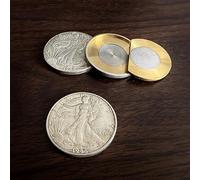 Juego de monedas multiusos (Walking Liberty Medio Dólar), trucos mágicos, vuelo, desaparición, magia, primer plano, escenario, ilusiones, trucos, accesorios de mentalismo