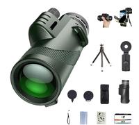 Juego de monoculares 360, telescopio de alta potencia para adultos de largo alcance, monocular portátil de visión nocturna con adaptador de teléfono y trípode, para senderismo, camping, viajes