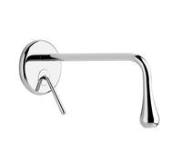 Juego de montaje de acabado Gessi Goccia para mezclador de lavabo oculto con caño de longitud personalizada, sin juego de desagüe, 33690123, Color: Cobre GHRC