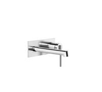 Juego de montaje de acabado Gessi Ingranaggio para mezclador monomando oculto de lavabo con plato rectangular, caño 160-130 mm, 63588708, Color: PVD cepillado de cobre
