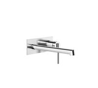Juego de montaje de acabado Gessi Ingranaggio para mezclador monomando oculto de lavabo con plato rectangular, caño 205-175 mm, 63589713, Color: Latón antiguo