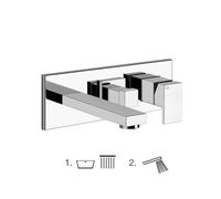 Juego de montaje de acabado Gessi para mezclador monomando BRAUSE con desviador de 2 vías y caño de bañera, 1 salida: salida independiente en UPK salida: después del desviador caño de bañera, 44907708