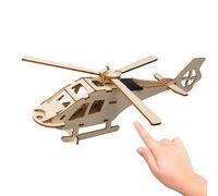 Juego de Montaje de Helicóptero Solar | Modelo Educativo De Madera Para Manualidades - Helicóptero de Juguete Alimentado por Energía Solar,Para Cumpleaños de Niños y Niñas, Estudiantes Escolares, al A