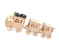 Juego de montaje de tren de aprendizaje alimentado por pilas, modelo de madera con soporte visible para introducción a la física y discusión en el aula, modelo de tren eléctrico, montaje de madera