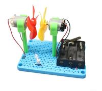 Juego de montaje de turbina eólica para que los niños descubran principios de energía renovable y habilidades mecánicas utilizando componentes de plástico (sin atenuación)