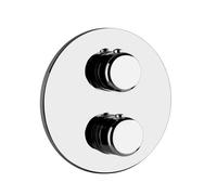 Juego de montaje Gessi Goccia, para termostato oculto cartucho desviador de 2 vías, para controlar sólo por separado, con válvulas de cierre de mantenimiento, filtro y desconector, sin seguridad intrí