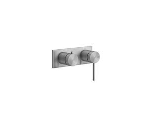 Juego de montaje listo Gessi316 para mezclador monomando oculto, cartucho desviador de 2 vías, placa continua, 727, 54079726, Color: Bronce cálido cepillado PVD