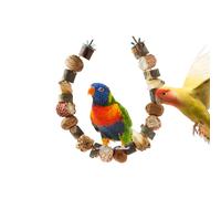 Juego de mordeduras natural - Juguete para cacatúas de madera, juguete masticable para pájaros, entretenimiento resistente para mascotas, dispositivo de búsqueda de comida distintiva | Fiable jaula