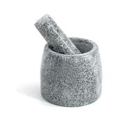 Juego de mortero y maja de granito, cuenco molinillo de especias de 4,9 pulgadas for salsa de ajo guacamole