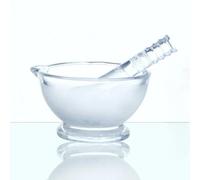 Juego de mortero y maja de vidrio - Mortero de laboratorio de 60 mm a 150 mm for moler y mezclar(60mm)