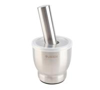 Juego de Mortero Y Maja, Molinillo de Condimentos de Acero Inoxidable 304 con Palo, Trituradora Manual para Ajo, Nueces Y Condimentos