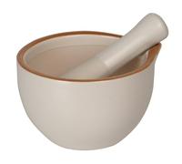 Juego de mortero y mortero de cerámica pequeño para mortero, trituradora de especias y hierbas, molinillo de mano para triturar, moler, especias, condimentos, polvo, pastas de pesto, accesorio de