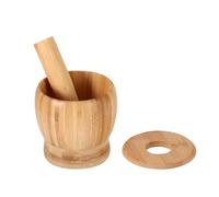 Juego de mortero y mortero de madera, mortero y mortero y mortero para hierbas, ajo, especias de nogal y utensilios de cocina