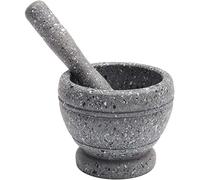 Juego de mortero y pilón - amoladora manual de ajo, especias, hierbas, mortero, ideal para de guacamole, suministros de herramientas de cocina, pequeño de 4.3 pulgadas con capacidad para 1.5 tazas
