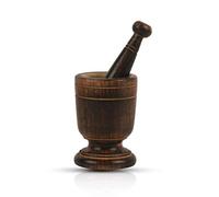 Juego de mortero y pilón de madera hecho a mano, estilo rústico natural, molinillo de especias y hierbas, mezclador de masala, manual para masturbación de hadas, condimentos, triturador de píldoras