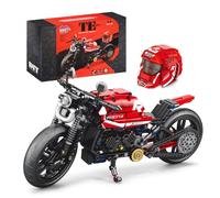 Juego de moto compatible con Lego Technic, 1:8 Creator Motor Juguetes 566 piezas con casco, regalo de cumpleaños para niños y niñas a partir de 10 años y adultos