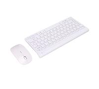 Juego de Mouse con Teclado Inalámbrico, Transmisión de 10 Metros Cómodo de Usar Combinaciones de Mouse con Teclado Inalámbrico Portátil Pequeño para Oficina para el Hogar(Blanco)