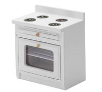 Juego de Muebles de Cocina de casa de muñecas de Madera a Escala 1:12, Cocina en Miniatura Realista con Puertas Que se Pueden Abrir, Blanco