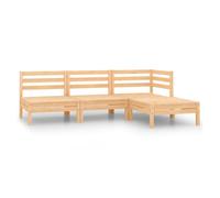 Juego de muebles de jardín 4 piezas madera maciza de pino vidaxl