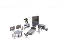 Juego de muebles Soviet - Juego de muebles en miniatura impreso en 3D para mesa y diorama - Interior - Ideal para zona Alfa Terrain - 28 mm Wargaming accesorios escala 1:56