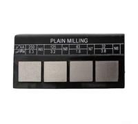 Juego de muestras de comparación de rugosidad para control de calidad industrial, bloque de prueba de molienda plana de torno, acero, 3.15 x 2.36 x 1.18 pulgadas, múltiples especificaciones (molienda