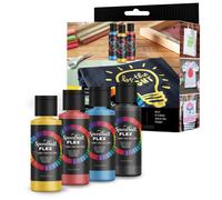 Juego de muestras de tinta para serigrafνa de tela Speedball Flex, 4 colores, 2 onzas para serigrafνa y camisetas