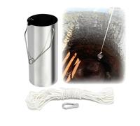 Juego de muestreadores de agua, 0.5/1/2/2.5/3/4/5 L. Acero inoxidable 304 de gran espesor. Sistema de muestreo con cucharón para ríos, lagos, océanos y embalses(0.5L-9.5x11cm)
