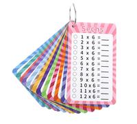 Juego de multiplicación de tarjetas educativas 1x1, 13 hojas, juego educativo de matemáticas