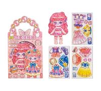 Juego De Muñecas Para Vestir,Combinaciones Mixtas De Ropa Coleccionable | Juguete De Muñeca Magnética Fuerte De Vestir | Para Casa Aula Fiesta Amantes De Los Coleccionistas Niños Niños En Edad