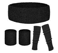 Juego de muñequeras de neón Retro, Juego de Deportivas, Equipo de Entrenamiento de neón Colorido, Kit de Ejercicios de Yoga, Accesorios de Gimnasio, reunión Escolar, Disfraz de Fiesta de los