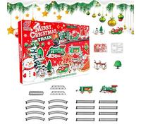 Juego de Navidad | Decoración de juguete para debajo del árbol de Navidad - Modelo eléctrico con rieles de luces y sonido | Para niños pequeños y grandes familias y cumpleaños