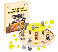 Juego de niños con gato y ratón, juego de mesa de madera a partir de 3 años, juego de dados para 2-5 jugadores, juego infantil a partir de 4, 5, 6 años