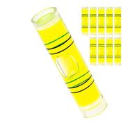Juego de nivel de burbuja de tubo, 10 piezas, con 35 x Ø 9 mm exterior, nivel de burbuja sin etiquetado, tubo de grado de pompa de agua, nivelación de 1 dirección