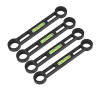 Juego de nivel de pie curvo de 4 piezas, herramienta de burbuja de torpedo de plástico con resistencia a la deformación para bricolaje e instalación en el hogar