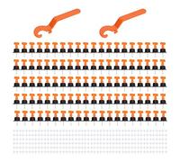 Juego de nivelador de azulejos de 402 piezas, kit de nivelación de azulejos con llave de clip cruzada, herramientas de instalación de piso de bricolaje reutilizables de alta