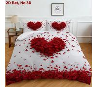 Juego de nórdica 2D 100% algodón puro con diseño de , rosa y , 1 de edredón y 1 o 2 fundas de almohada. Esta ropa de cama es , cómoda y transpirable, para y verano.