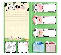 Juego de notas adhesivas de vaca, 240 hojas de notas adhesivas para niños, oficina, escuela, amigos, vacaciones, profesor, pequeños regalos