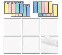 Juego de notas adhesivas, pestañas de índice, marcadores de página, pestañas de poste, banderas, pegatinas, flechas, banderas, pegatinas, suministros de oficina, rectangulares y flechas, notas