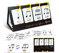 Juego de notas musicales de aprendizaje para tocar el piano, guía completa de aprendizaje, 75 unidades, juego de tarjetas para profesores de música, material de enseñanza, para principiantes, clases
