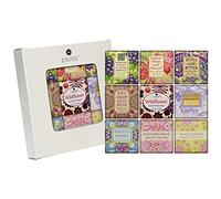 Juego de nueve muestras de jabón botánico fresado francés en fabulosos aromas, mini jabones a base de vegetales envueltos individualmente con aceites esenciales, manteca de karité y extractos