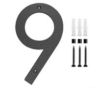 Juego de números de casa negro mate de 12 pulgadas, etiquetado externo con estabilidad dimensional, cambios climáticos estacionales(9)