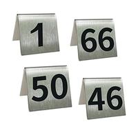 Juego de números de Mesa de Acero Inoxidable, Juego de números de Mesa de Acero Inoxidable del 1 al 50 y del 1 al 100, 5x5 cm (2x2 Pulgadas) (del 1 al 50)