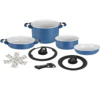Brunner Juego de ollas de camping Carezza Magnet 7 piezas diámetro 20 cm Azul