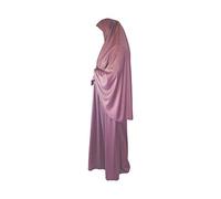 Juego de oración de dos piezas (pañuelo + falda), talla única, de licra elástica Khimar, ideal para uso diario, hogar, trabajo, viajes, hajy, umrah, mezquita, madrassa, ramadán, rosa (b), Talla única
