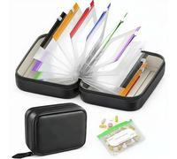 Juego de organizador de píldoras impermeable A8, estuche para medicamentos de 7 o 14 días, soporte de piel sintética impermeable con bolsas resellables codificadas por colores, organizador portátil
