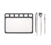 Juego de organizadores de cuentas de 3/4 piezas, bandeja de fieltro antideslizante, 6 rejillas de acero inoxidable, alfombrilla de manualidades para proyectos de joyería, reparación de joyas