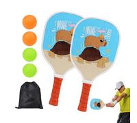 Juego de pádel con bola perforada - Juego de pádel con bola perforada con bolsa | Kit de competición con bolas perforadas para principiantes | Kit de bola profesional | Amplia zona para raqueta